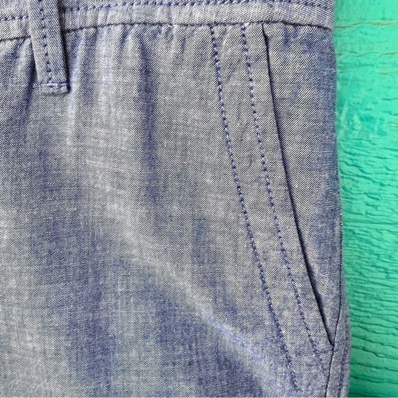 TALBOT’S GIRLFRIEND CHINO CHAMBRAY DENIM CROP PANTS SIZE 12 - Picture 6 of 11